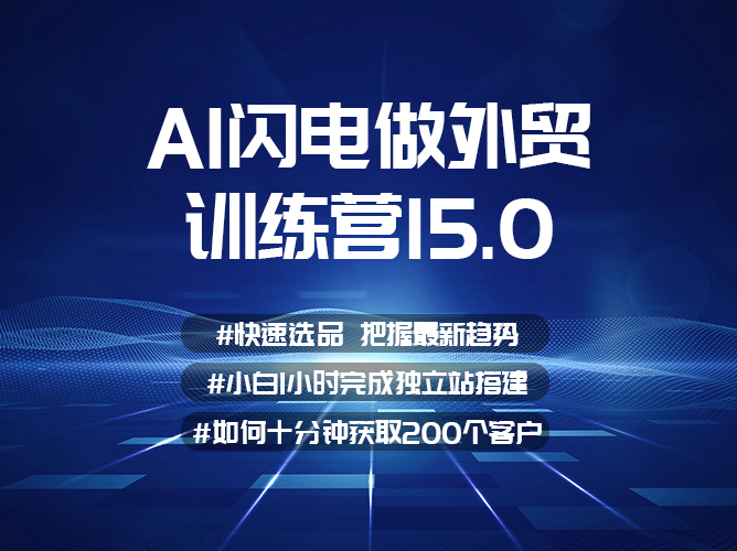 【限时免费】AI闪电做外贸训练营合集视频课程